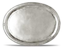 oval incised tray/lg.   cm 38x28
