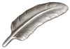 feather pewter paperweight   cm 11