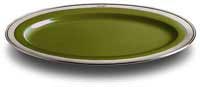 oval platter - green   cm 37x27