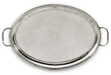 oval serveringsbrett med håndtak   cm 41 x 29
