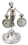 pocket watch stand lady w/outstreched arms   cm 21