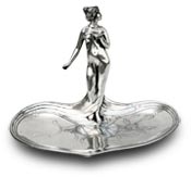 tray ring holder - lady with a bowl in hand