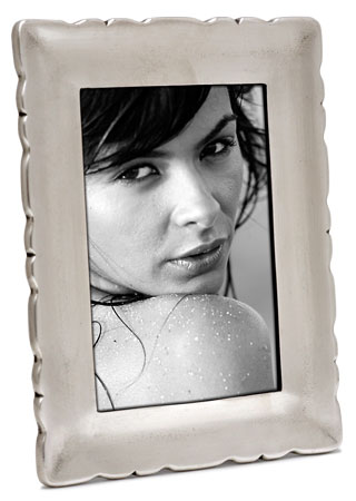 Rectangular picture frame, sm, grey, Pewter and Glass, cm 9,5xh12,5 - photo format 7x10