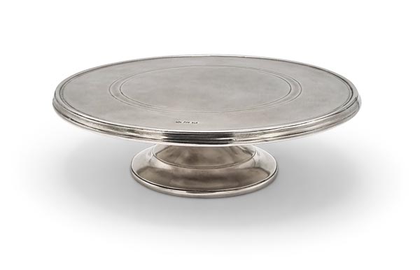 Plate à gâteau, gris, étain, cm 29 x 8.5