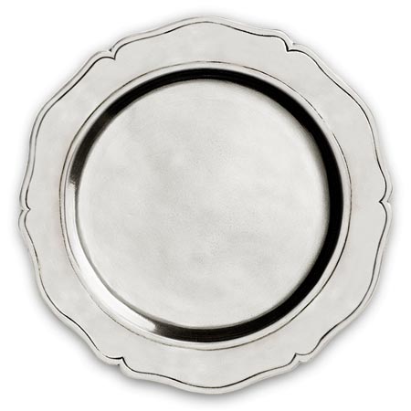 Georgian edge coaster, grey, Pewter, cm Ø 11