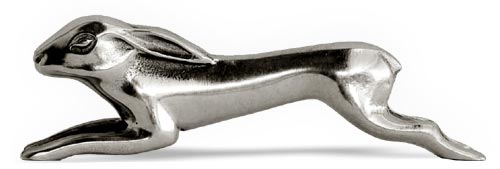 Knife rest - hare, grå, Tinn, cm 8.5 x h 2.5