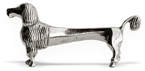 Knife rest - poodle, grå, Tinn, cm 8 x h 4