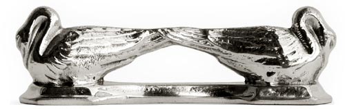 Knife rest - swan, grå, Tinn, cm 8.5 x h 2