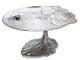 footed tray - water lily and frog   cm 26 x h 12